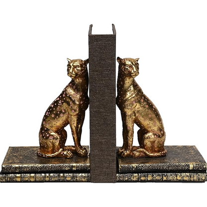 Cheetah Bookend Statues