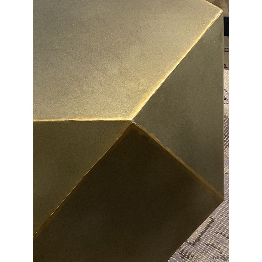 Arum Geometric Metallic Side Tables – Set of 2 FourCorners