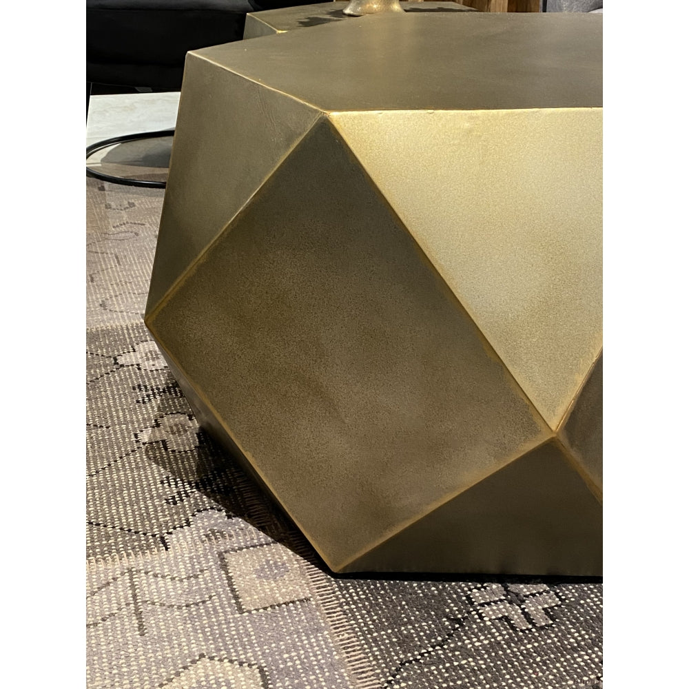 Arum Geometric Metallic Side Tables – Set of 2 FourCorners