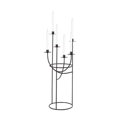 Cyan Metal Taper Candleholder