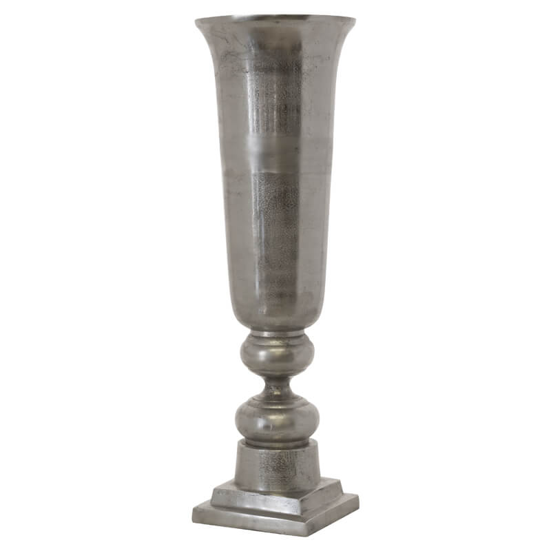 Alu Trumpet Vase- Raw Silver