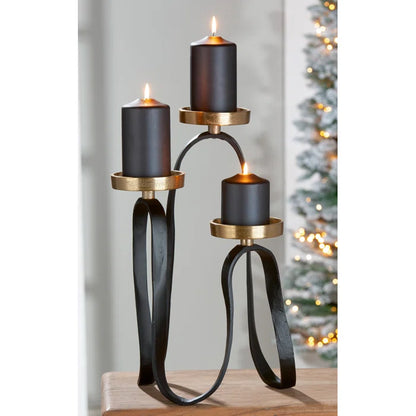 Octo Aluminum Fireplace Candelabra - Carly Thella Interior