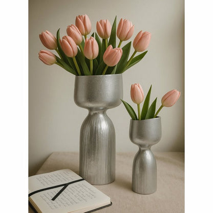 Solara Rough Nickel Vase Trans Natal