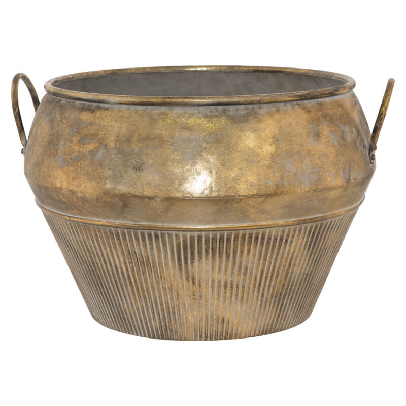 Bali Brass Planter Pot with Handles