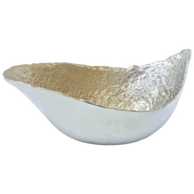 Celeste Sculpted Metallic Decorative Bowl