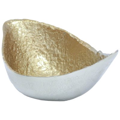 Celeste Sculpted Metallic Decorative Bowl