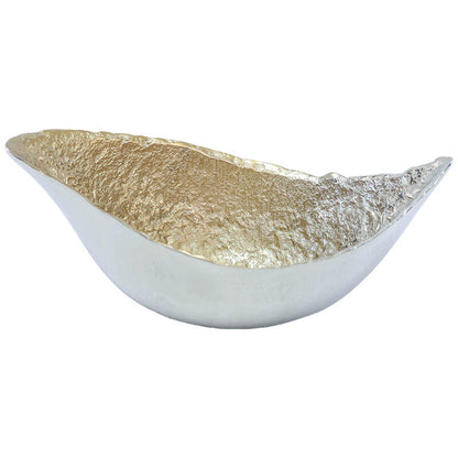 Celeste Sculpted Metallic Decorative Bowl