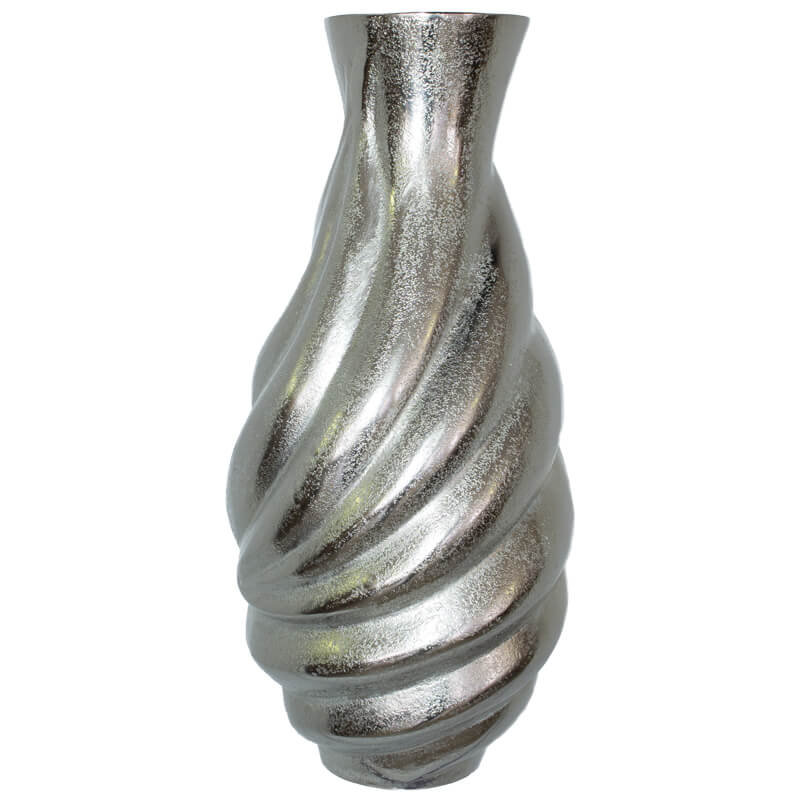 Manaco Nickle Swirl Vase - Large - Carly Thella Interior