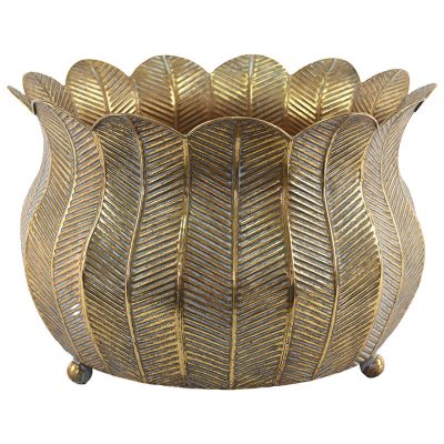 Folha Vintage Leaf Metal Planter Trans Natal