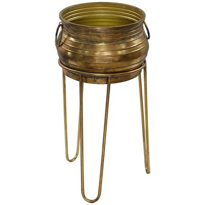Orion Brass Planter on Stand