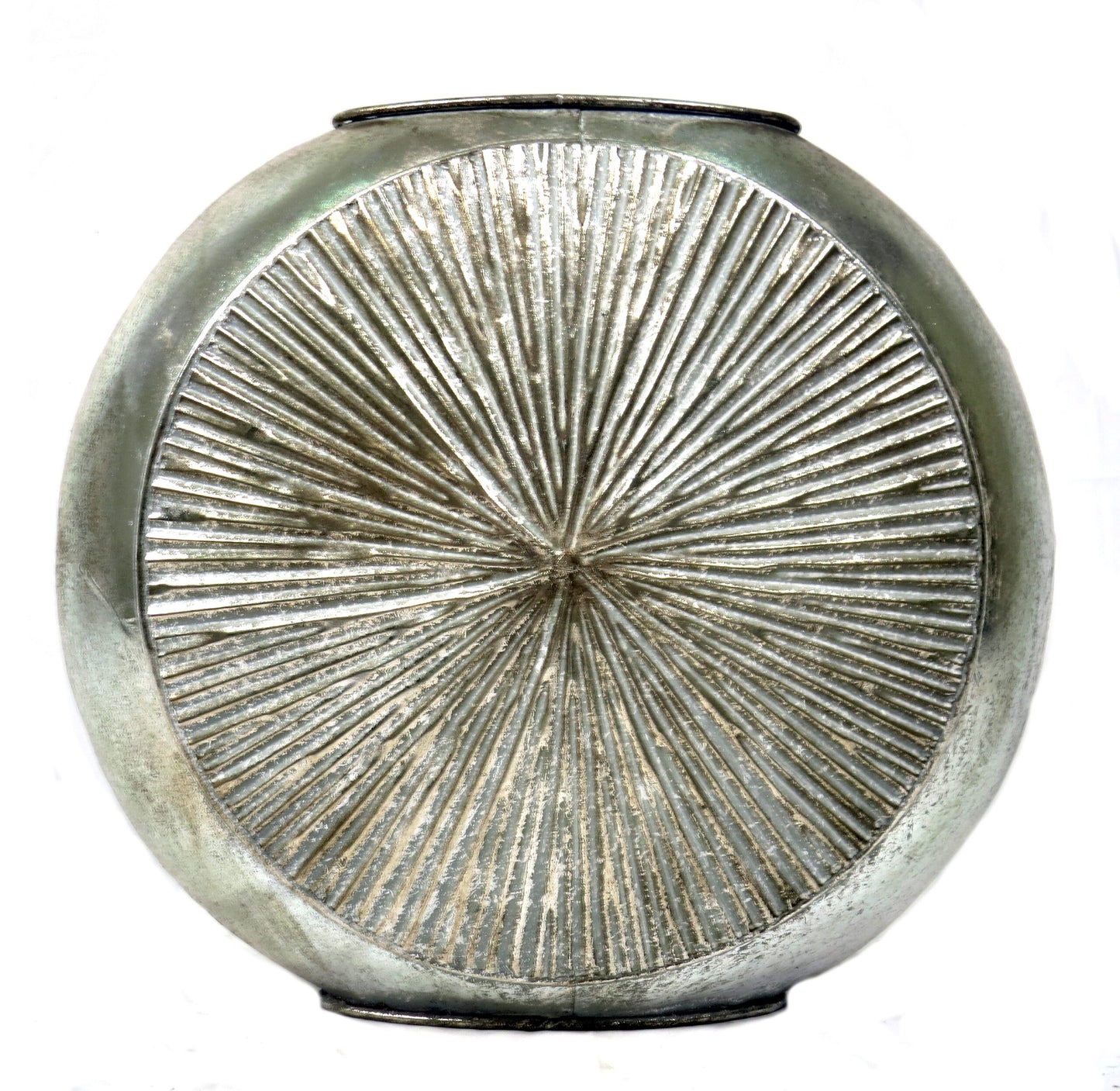 Sunburst Antique Silver Vase