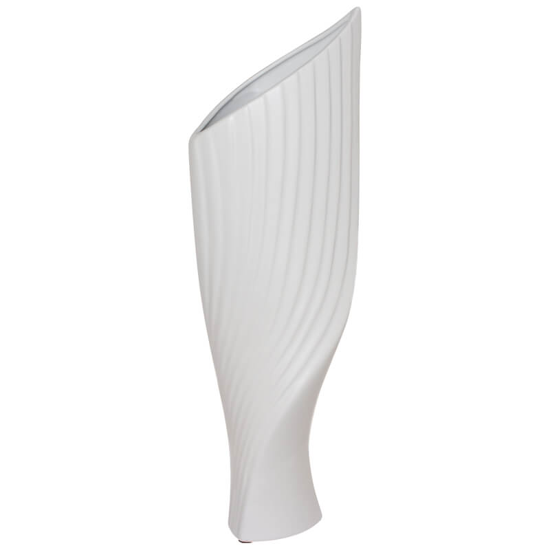 Swirl Wave Ceramic Vase Med Opening