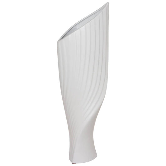 Swirl Wave Ceramic Vase Med Opening