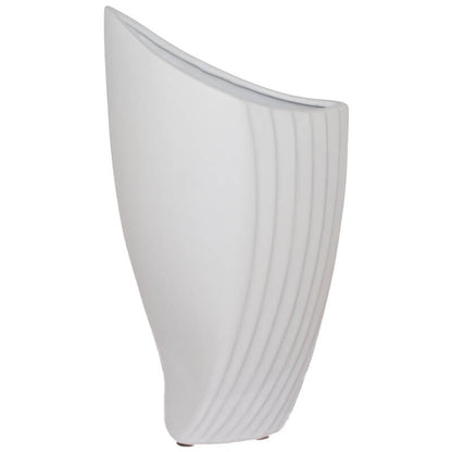 Swirl Wave Ceramic Vase Wide Opening