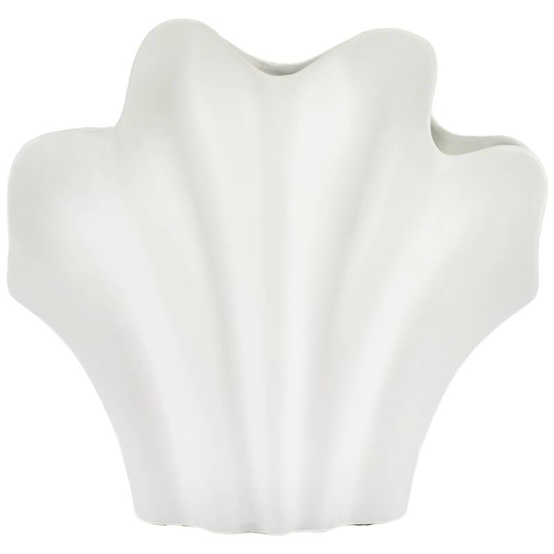 Modern Sculptural White Ceramic Vase