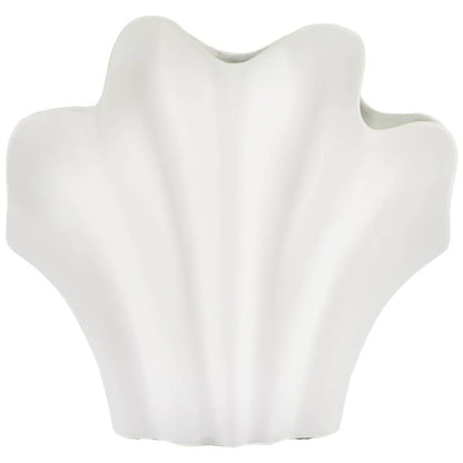 Modern Sculptural White Ceramic Vase