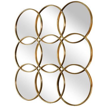 Luxe Gold Circle Cluster Mirror