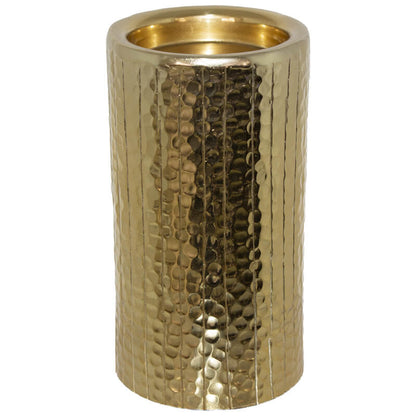 Alu Pillar Candle Holder in Gold