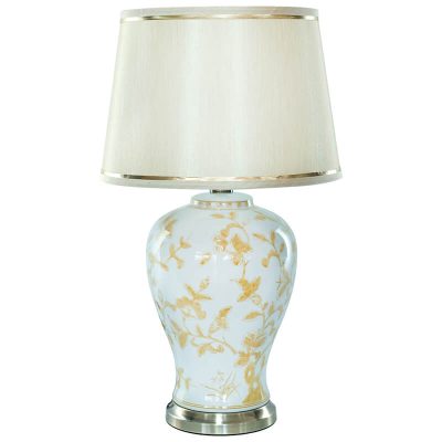 Mawi Elegant Floral Ceramic Table Lamp Trans Natal