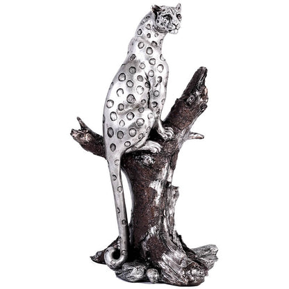 Leopard On Branch Sculpture