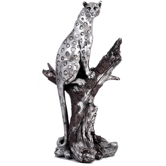 Leopard On Branch Sculpture