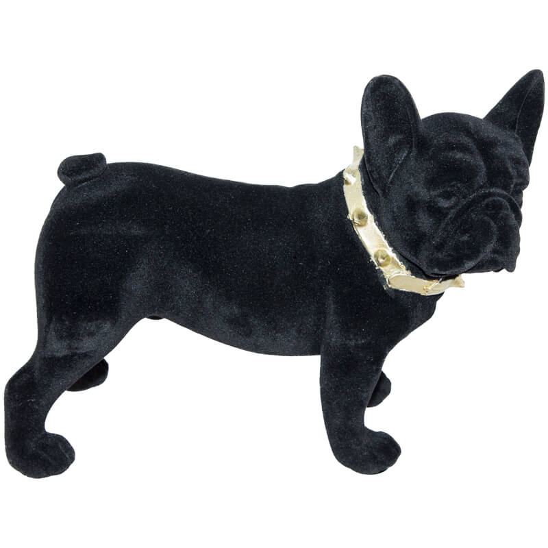 Boston Dog with Gold Collar Figurine