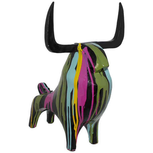 Graffiti Bull with Horns Figurine