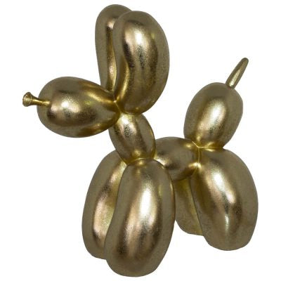 Poodle Gold Balloon Dog Sculpture