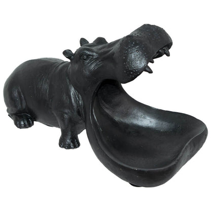 Mouth Open Hippo Display Decor - Carly Thella Interior