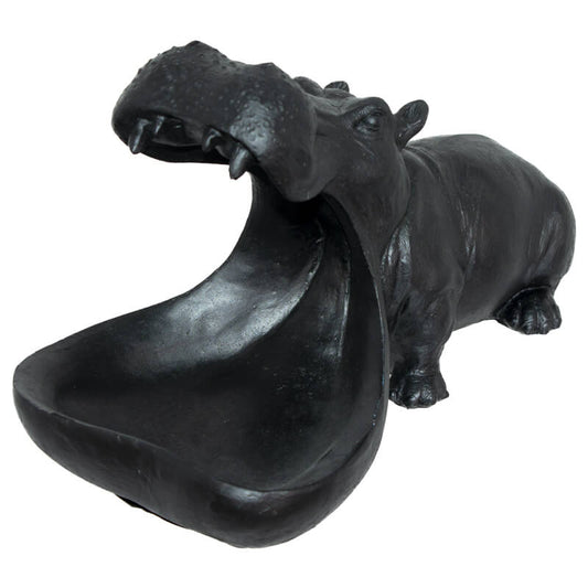 Mouth Open Hippo Display Decor - Carly Thella Interior