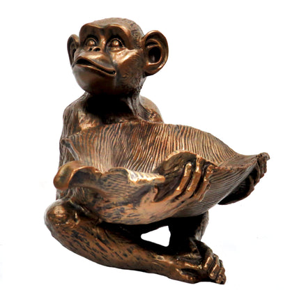 Komu Monkey with Leaf Bowl