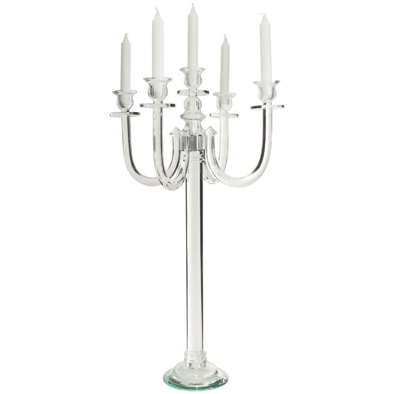 Ritz Crystal 5 Arm Candelabra