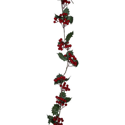 Red Cherry Bush with Leaves - Festive Season Decor