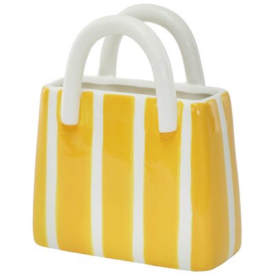 Soleil Striped Ceramic Bag Vase Trans Natal