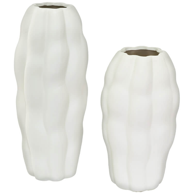 Solstice Sculpted Ceramic Vase Trans Natal