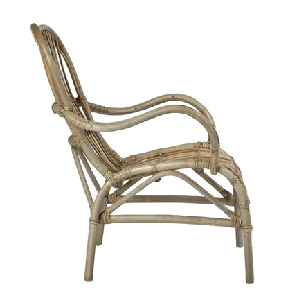 Rubo Natural Rattan Lounge Chair – Handcrafted Boho Accent Chair Jumbo