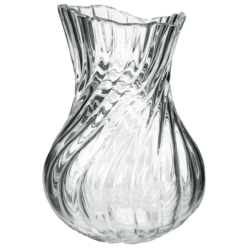 Rio Embossed Swirl Glass Vase