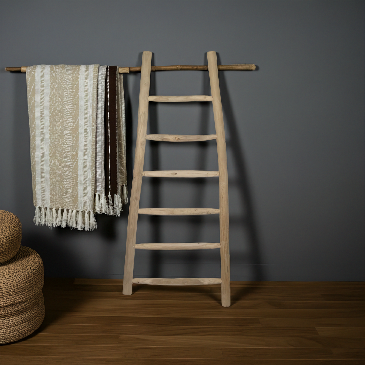 Boho Wooden Pole Ladder