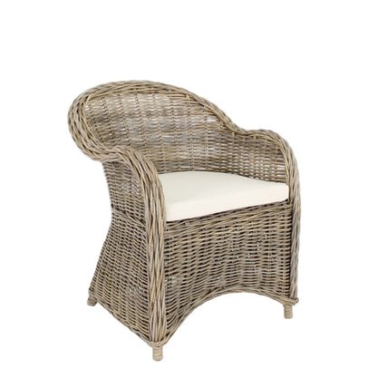 Kubu Natural Woven Rattan Armchair – Handcrafted Accent Chair Jumbo