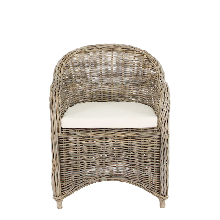 Kubu Natural Woven Rattan Armchair – Handcrafted Accent Chair Jumbo