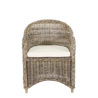 Kubu Natural Woven Rattan Armchair – Handcrafted Accent Chair Jumbo