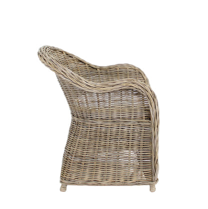 Kubu Natural Woven Rattan Armchair – Handcrafted Accent Chair Jumbo