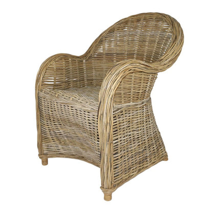 Kubu Natural Woven Rattan Armchair – Handcrafted Accent Chair Jumbo