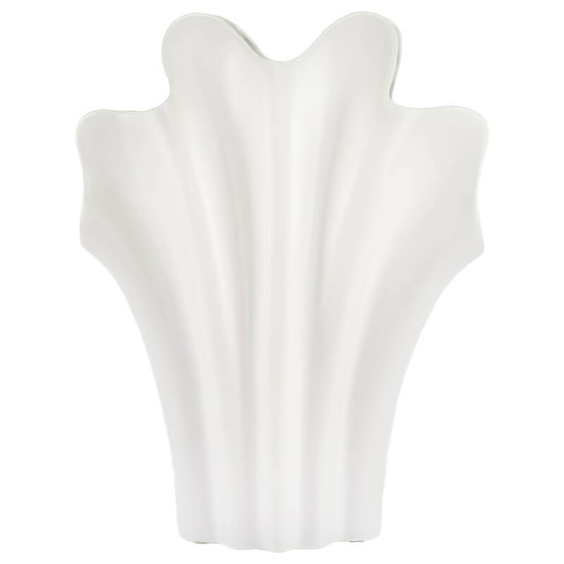 Modern Sculptural White Ceramic Vase