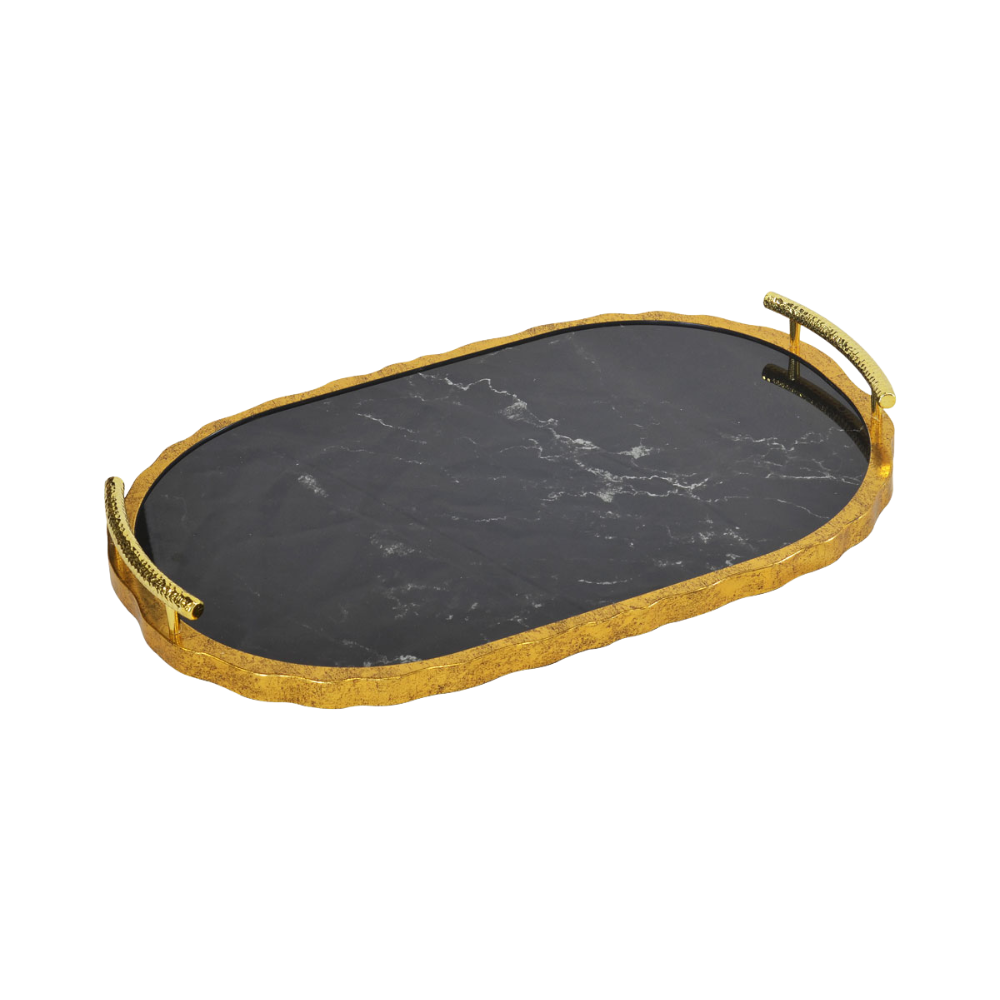 Lava Marble Effect Serving Tray - Carly Thella Interior