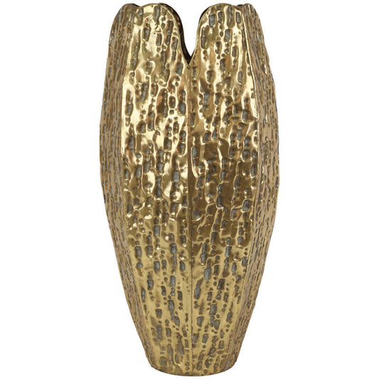 Ordell Gold Textured Metal Vase