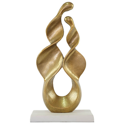 Golden Embrace Abstract Sculpture